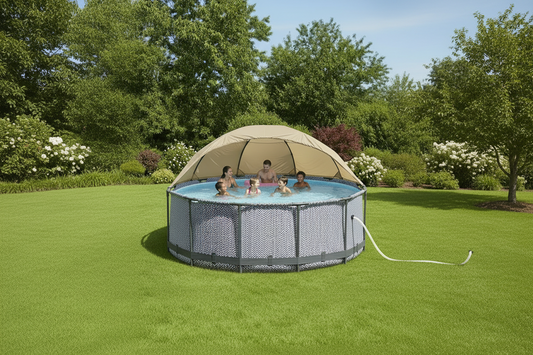 13ft x 42in Above Ground Pool Set with Canopy, Filter, Pump & Ladder