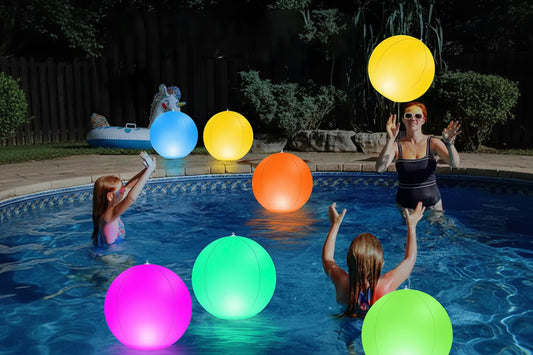 2 PCS Water Party LED Light Ball Outdoor Floating Changing Color