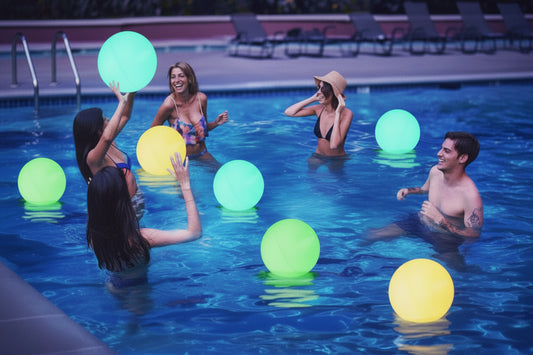 2 PCS Water Party LED Light Ball Outdoor Floating Changing Color