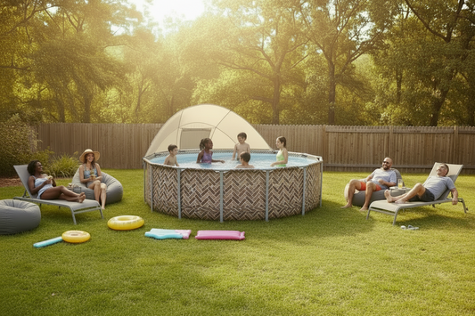 13ft x 42in Above Ground Pool Set with Canopy, Filter, Pump & Ladder