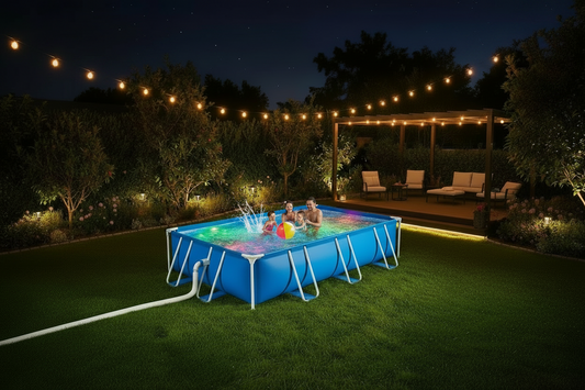 Light-Up Above Ground Swimming Pool – 7ft x 48in x 24in