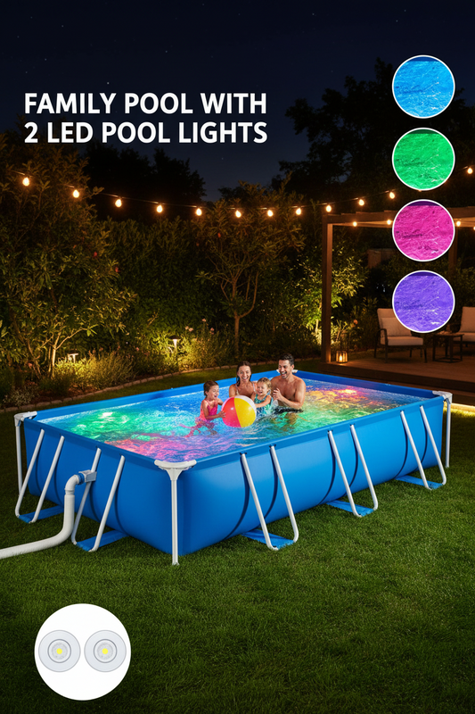 Light-Up Above Ground Swimming Pool – 7ft x 48in x 24in