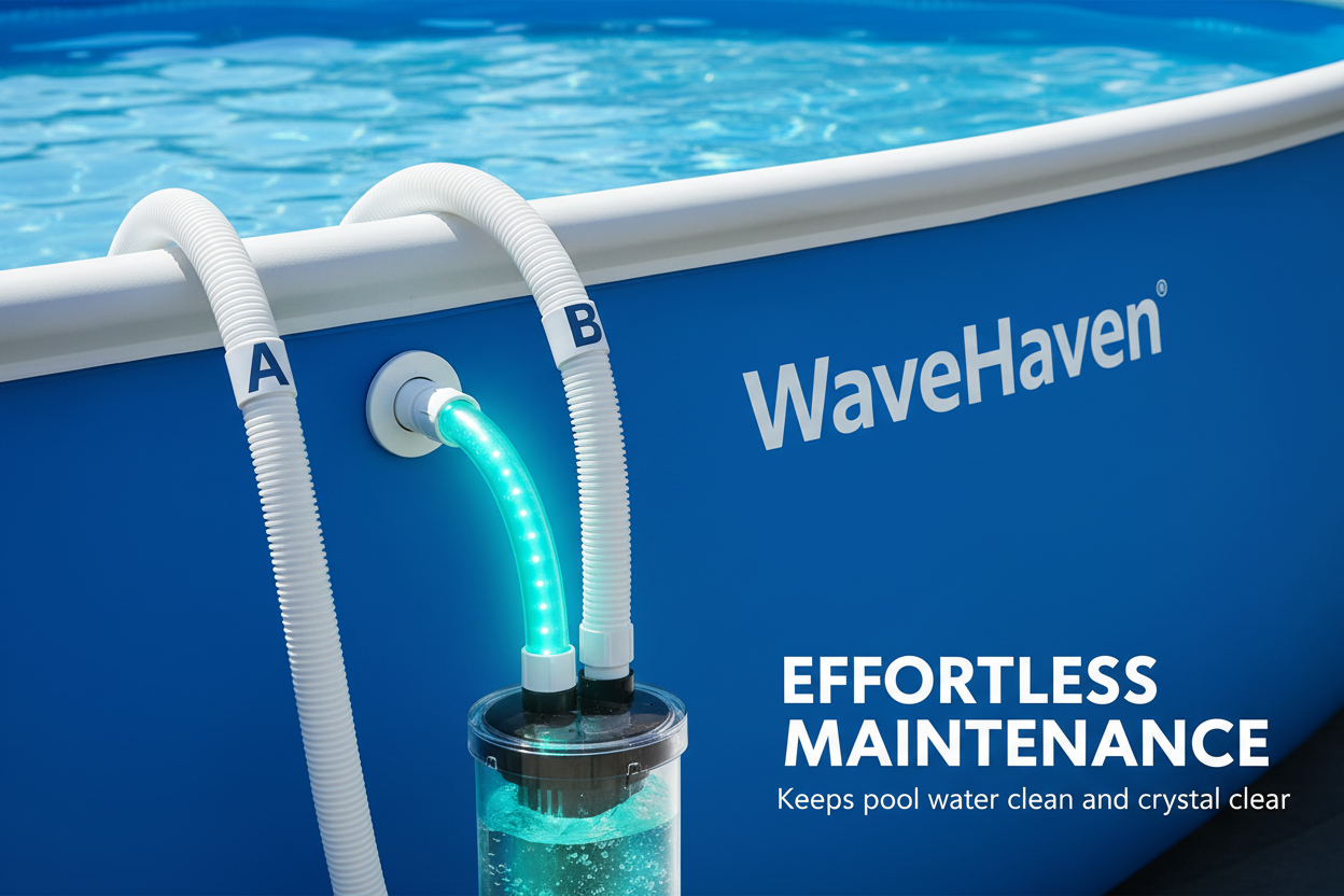Light-Up Above Ground Swimming Pool – 7ft x 48in x 24in