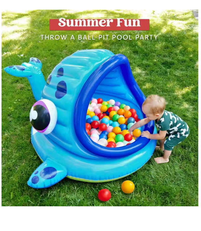 Baby & Toddler Inflatable Pool with Sun Tent Swim Pool