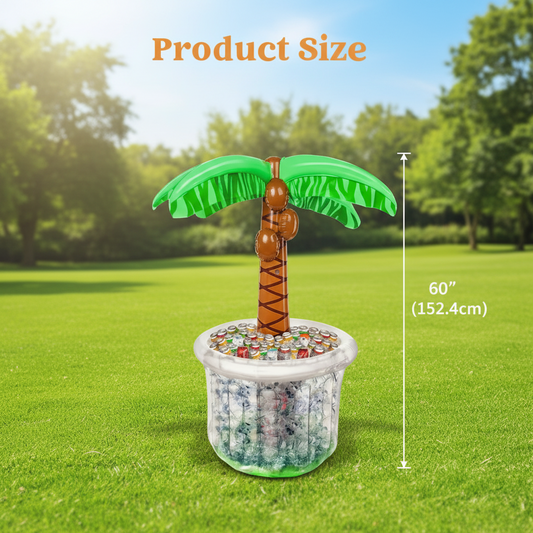 60in Inflatable Palm Tree Drink Cooler – Tropical Luau & Hawaiian Party Decoration