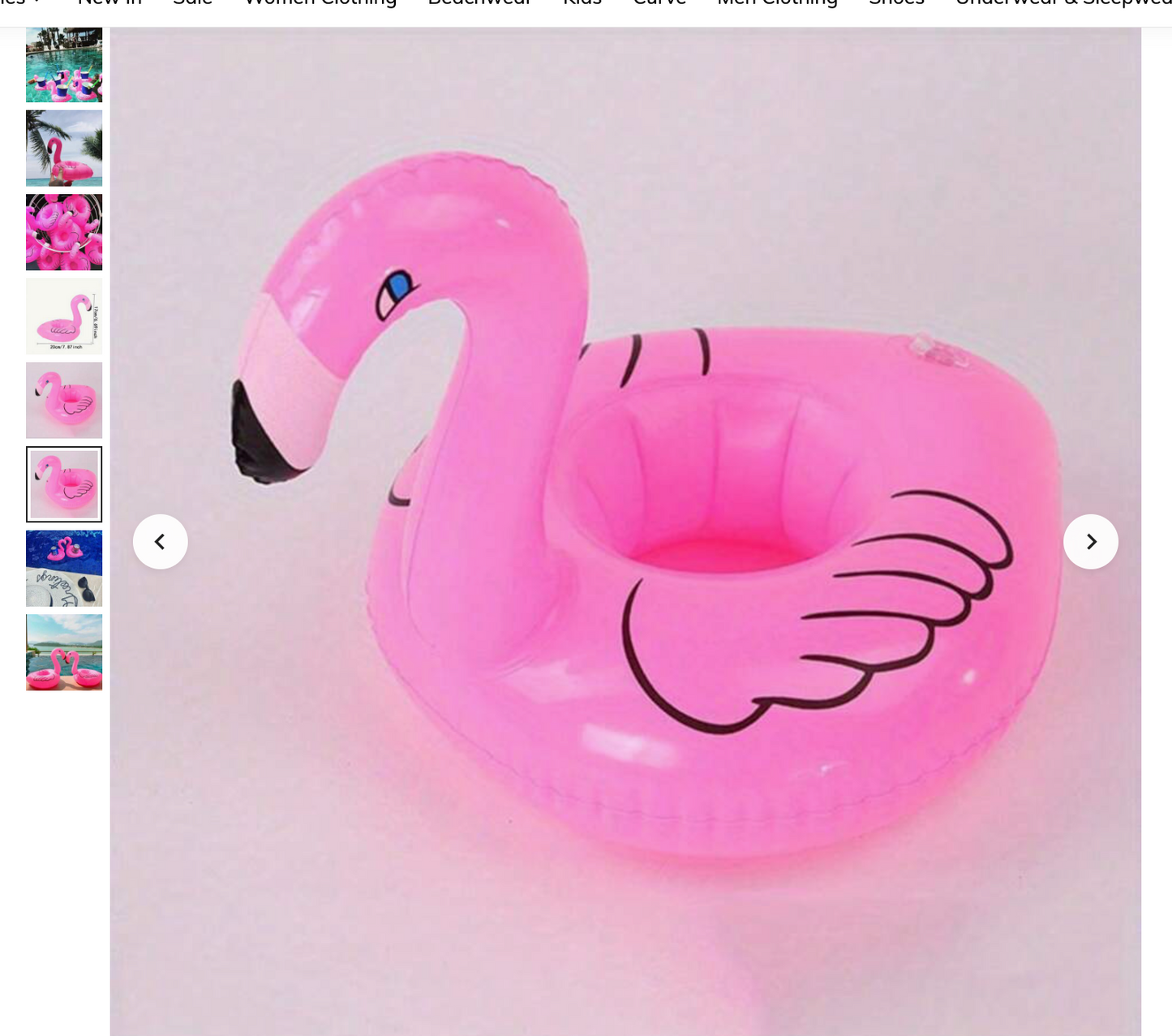 Tropical Flamingo Inflatable Drink Cup Holders – Set of 5