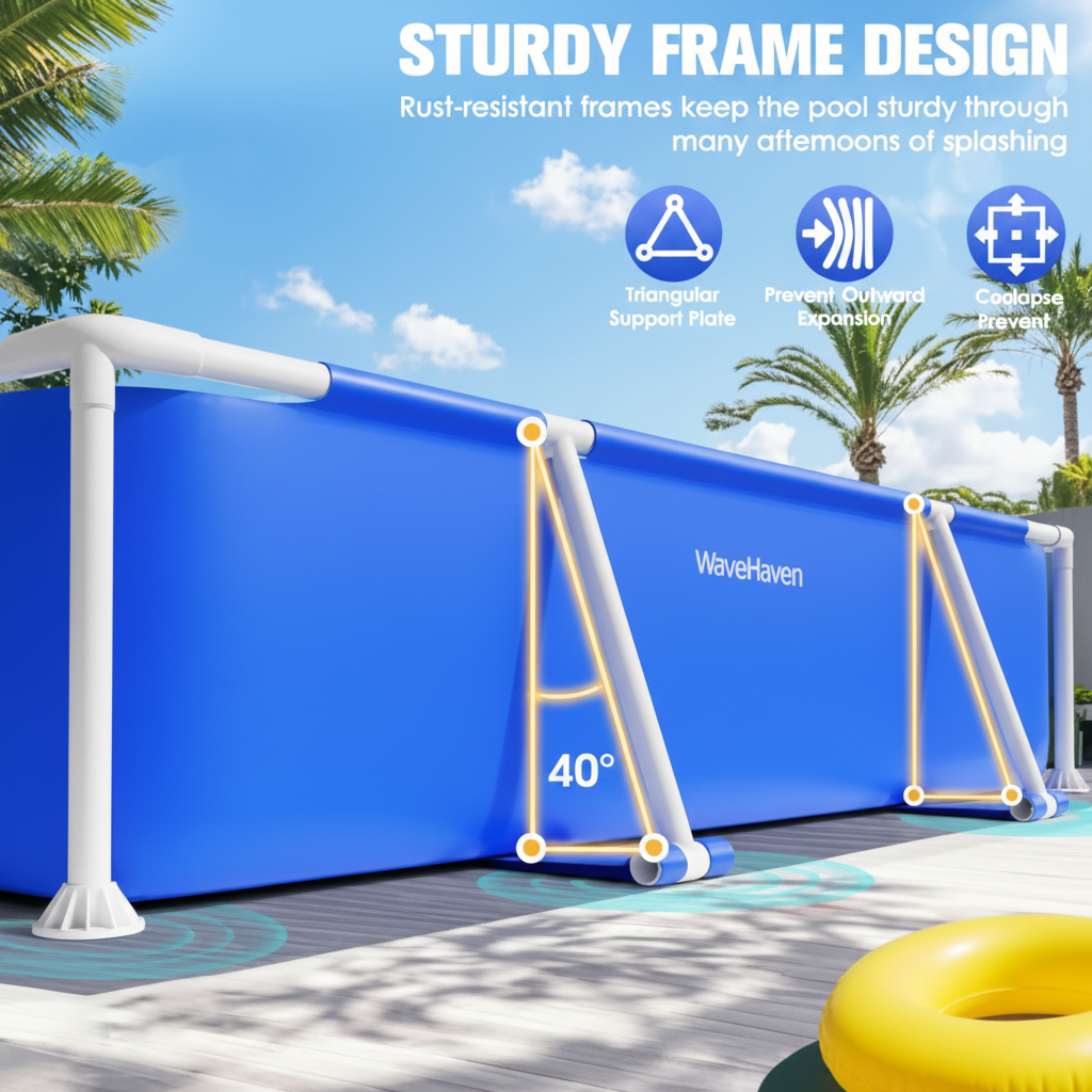 Light-Up Above Ground Swimming Pool – 7ft x 48in x 24in